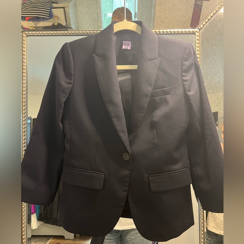 J Crew Super 120’s Blazer in Navy